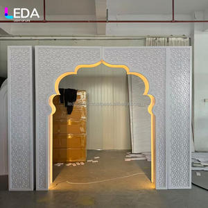Arco de Fondo de Boda LEDA con Luz Cálida, Acrílico, Luminoso, Estilo Marroquí, Fondo de Escenario para Decoración de Bodas y Fiestas - Product Image 1