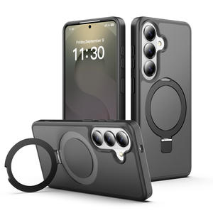 Funda Magnética para Teléfono Móvil con Soporte para <span class=keywords><strong>Samsung</strong></span> <span class=keywords><strong>Galaxy</strong></span> S25 S24 <span class=keywords><strong>Ultra</strong></span> S23 <span class=keywords><strong>S22</strong></span> S21 Plus FE, Carcasa Trasera Rígida de PC, Protección Antigolpes - Product Image 1