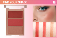 LANGMANNI Palette de fard à joues tricolores Contour Highlight Eye Multi-Function Three-in-One Blush Palette makeup