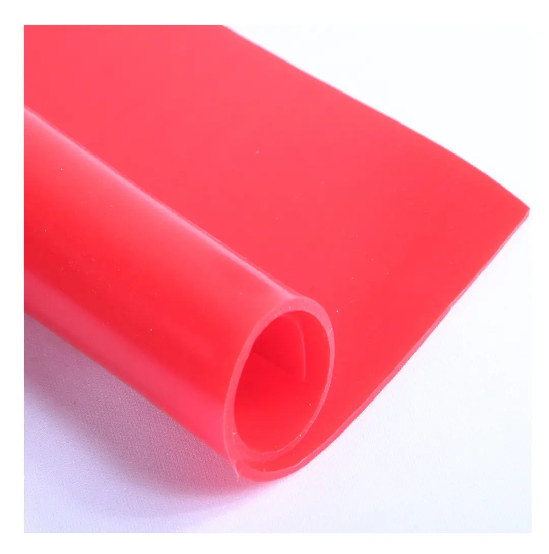 Rouleaux de feuille de caoutchouc de silicone translucide, feuille de caoutchouc de silicone d'excellente qualité