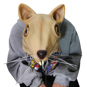 Tête de Rat, de chèvre, de taureau, de lapin, visage complet, en Latex, <span class=keywords><strong>jeu</strong></span> de rôle, pour hommes et femmes, fête, Bar, masque, accessoires d'halloween - Product Image 5