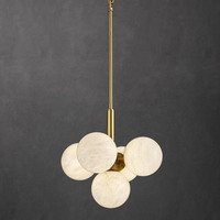 Lampe suspendue en verre et cuivre de style italien moderne, nouveau lustre pour salon