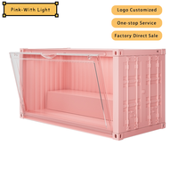 Boîte de rangement en plastique pour figurines, boîte de présentation de jouets, boîte de rangement pour figurines avec éclairage LED