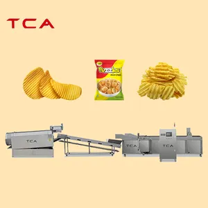 automatic puffing puffed rice corn fried snacks production line fried snack pellet processing line