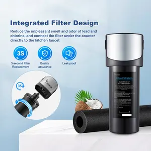 Q5-11inch NSF/ANSI42 Certified Water Purifier Under Sink Water Filter With Faucet