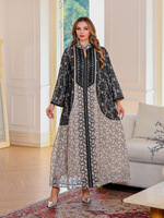 Robe longue Abaya pour femmes de Dubaï, Caftan décontracté à sequins, Jalabiya, Robe arabe pour mariages, fêtes, Aïd, Ramadan, Vestidos Caftan