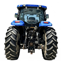 Tracteur à roues 4x4 d'occasion Holland T1404B 160 CV Moteur Diesel FPT Boîte de vitesses Bleu et Noir Premium 99% Neuf