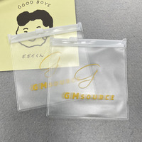 Logo personnalisé PVC givré anneau collier boucle d'oreille stockage bijoux Ziplcok pochette en PVC petit givré en plastique fermeture éclair sacs d'emballage