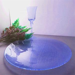 Assiettes de présentation en verre colorées élégantes pour événements, vente en gros - Product Image 6