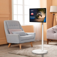 32 İnç Mobil Hepsi Bir Arada Dokunmatik Ekran Monitör Android 15 10W Çift Hoparlörlü Şarj Edilebilir Tekerlekli Stand OEM Eğitim Asansörü