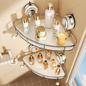 Estante Triangular para Baño Blue Vine, Soporte de Almacenamiento de Esquina con Ventosa, Doble Capa, Duradero, para Gel de Ducha y Champú - Product Image 2