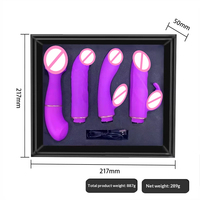 USB-Vibrator 4-Köpfe-Set Medizinisches Silikon G-Punkt AV-Stab Massagegerät Leise Multifunktional IPX7 Wasserdicht 50db CE-Zertifiziert für Erwachsene