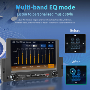 Radio para Auto Podofo 1 Din de 6.2'' con CarPlay Cableado, Android Auto, Pantalla Táctil Capacitiva Basada en Linux, Reproductor MP5, Bluetooth, FM, USB y Carga Rápida - Product Image 4