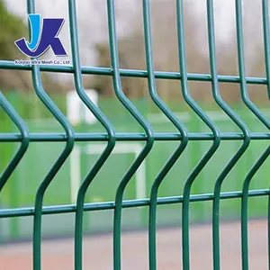 Factory Directly Supply PVC Coated Triangle 3D Wire Mesh Fence For Sports Field Highway Farm Airport Use