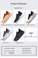 Chaussures de course à enfiler pour hommes, tige en tissu extensible, respirantes, légères, amortissantes, sportives, tendance estivale, chaussures en mesh