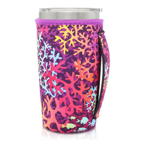 Manchons isolants en néoprène avec poignée pour gobelets de 20 oz, manchon réutilisable pour café glacé, compatible avec <span class=keywords><strong>Starbucks</strong></span> - Product Image 1