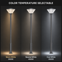 Lumière de jardin LED extérieure directe d'usine Julius Baer 30-60W E27 IP65 IK08 Poteau en aluminium 3-4,5M