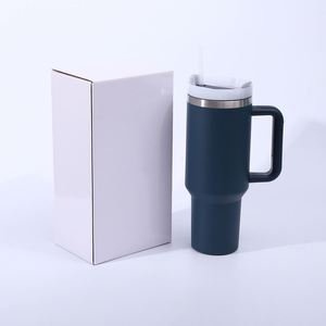Gobelet de voyage H2.0 avec poignée, 30 oz, à double paroi sous vide, avec couvercle et paille, antidérapant, couleur personnalisée OEM - Product Image 4