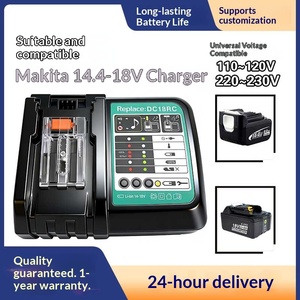 <span class=keywords><strong>Chargeur</strong></span> de batterie pour batterie lithium <span class=keywords><strong>DC18RC</strong></span> 17,5V-22V avec entrée 90V-240V et éclairage LED - Product Image 5