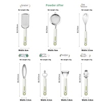 Ustensiles de cuisine écologiques en acier inoxydable de haute qualité : éplucheur, passoire, fouet à œufs, ouvre-boîte, compatibles lave-vaisselle