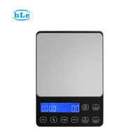 Timbangan Makanan Elektronik Digital dengan Layar LCD Backlit Biru, Fungsi Tare, dan Penghitung PCS, Bahan Stainless Steel, Harga Pabrik, untuk Penggunaan Dapur