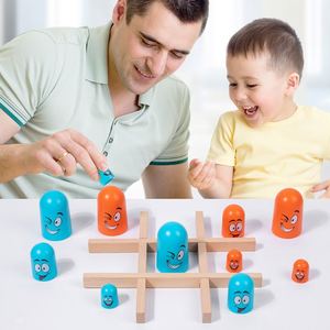 Family Kids Battle Children Indoor Party Wooden Small Tic-Tac-Toe Game - Product Image 4