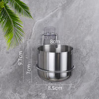Support mural rond en acier inoxydable pour cigarettes, idéal pour bars, centres commerciaux, toilettes, bureaux – Conception anti-poussière, installation DIY sans perçage
