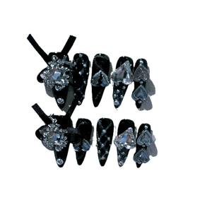 Nouveauté 2026 : Faux ongles en résine semi-couvrants style Ins, forme amande, longueur longue, amovibles et réutilisables, certifiés CE, 10 pièces - Product Image 5