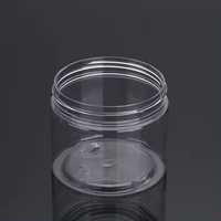 Conteneur de pots de crème cosmétique d'emballage de boîte en plastique transparente d'animal familier avec les couvercles en aluminium