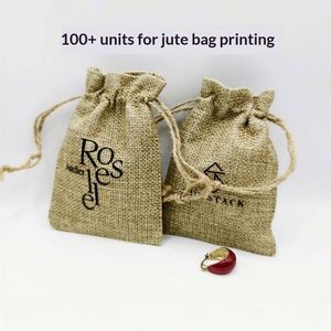 Bolsa de Lino de Yute con Cordón y Aroma Antiguo para Empaque de Collares/Colgantes, Almacenamiento de Regalos de Verano en Varios Tamaños - Product Image 2