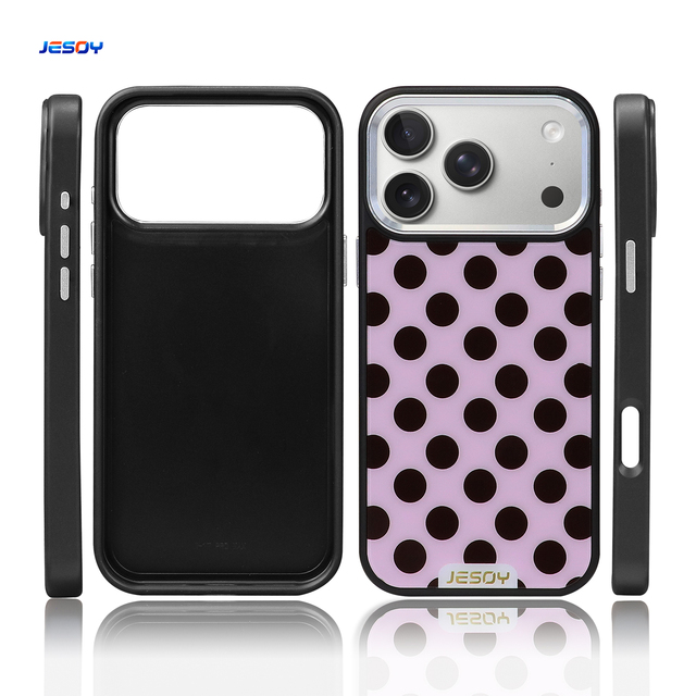 Custom Brand Logo UV Printed Pc Plate Shockproof Metal Frame With Velvet Magnetic Blank Phone Case for iPhone 17 16 15 Pro Max