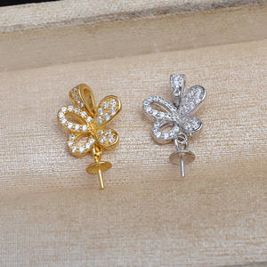 Accesorio de Joyería de Plata S925 para DIY, Chapado en Oro, JG5958, Colgante de Lazo, 3mm, Producto Semiterminado con 10-12 Cuentas - Product Image 2