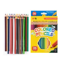 M & Gエコノミー12パック色鉛筆アートアーティスト学校の学生が色鉛筆の木鉛筆セット子供箱を提供しています