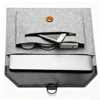 Funda Ecológica de Fieltro para Portátil, Maletín Delgado de 11.6-15.4 Pulgadas, Bolsa de Mensajero para Computadora, Funda para MacBook