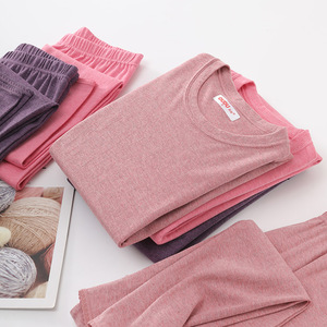 Sous-vêtements thermiques chauffants antistatiques en pur coton pour femmes, pour l'automne et l'hiver, sous-vêtements fins, ensemble haut et bas de pyjama - Product Image 4