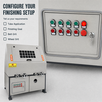 Machine de polissage professionnelle pour tubes métalliques, avec roue abrasive à grain personnalisé pour décapage de rouille, polissage et finition à effet brossé