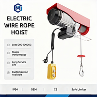 Palans électriques silencieux monophasés 110V 220V CE IP54 à commande sans fil de 1 tonne pour le levage en usine et en entrepôt