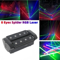 Mini barre lumineuse laser 8 yeux effet araignée, faisceau laser RGB, DMX512, éclairage de scène automatique pour DJ, club, mariage, discothèque, fête