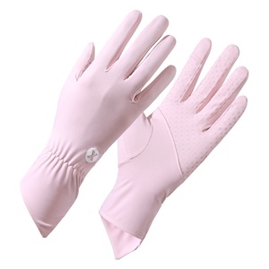 Manchons de cyclisme unisexes d'été sans couture, anti-UV, compatibles écran tactile, fins, antidérapants, en Spandex, Soie Glacée, Nylon/Cachemire - Product Image 1
