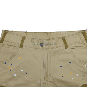 Pantalones Cortos Cargo de Algodón para Hombre, Cintura Media, Estampado de Puntos, Casuales, Tipo Bermuda, con Bolsillos, Tejido Transpirable, Cierre de Botón - Product Image 6