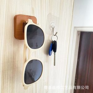 ชั้นวางแว่นตาไม้ติดผนัง 2 ช่อง ที่เก็บของทนทานสำหรับห้องน้ำทางเข้าบ้าน - Product Image 3