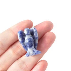 Statuette <span class=keywords><strong>di</strong></span> Angeli in Cristallo Naturale, Angelo in Quarzo Rosa Intagliato e Lucidato, <span class=keywords><strong>Pietra</strong></span> Curativa, Piccolo Angelo da 1 Pollice per Decorazione Casa - Product Image 3