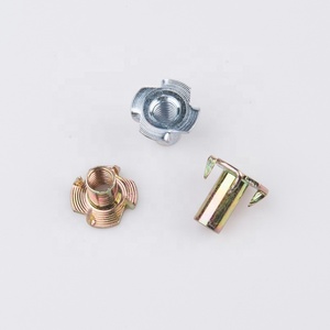 Đai Ốc Chữ T Mạ Kẽm Thép Cacbon 1/4 5/16 Với Prong DIN1624 Đai Ốc Chữ T Bốn Móng M3 M4 M5 M6 M8 M10 M12 - Product Image 4
