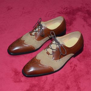 Chaussures en cuir faites à la main pour hommes, modèle 2025, en cuir de vachette pleine fleur, confortables, avec bande élastique Oxford, rehaussantes, pour affaires et occasions formelles - Product Image 3