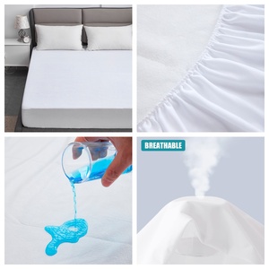 Protège-matelas en tissu éponge de bambou premium 100% imperméable, respirant, hypoallergénique et anti-punaises de lit - Product Image 3