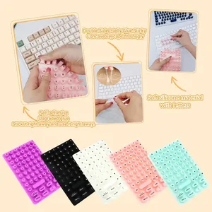 1 Bộ Silicone bàn phím dán cho bàn phím gõ bàn phím bìa cho móng tay dài chống tĩnh điện dán với thư - Product Image 2