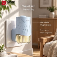 Diffuseur d'arômes à insertion directe de type Foggy, prises de parfum en forme de pétale, corps à motif de feuilles, mural, à brancher, capacité 0,5L