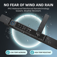 Serrure intelligente Vertexis Slim étanche avec double lecteur d'empreintes digitales, Wi-Fi et cloud, en alliage d'aluminium, avec entrée sans clé pour portails de jardin/extérieur