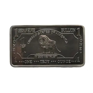 Benutzer definierte Silbermünze 1 Unze 999 Fine German Silver Lion Bar Alte Silbermünzen