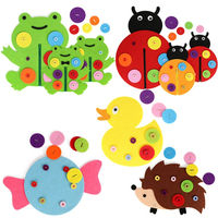 Kit de loisirs créatifs éducatif préscolaire DIY : Tableau d'activités 3D en feutre, cartes animales en feutre pour enfants, couleurs et logo personnalisables, apprentissage Montessori